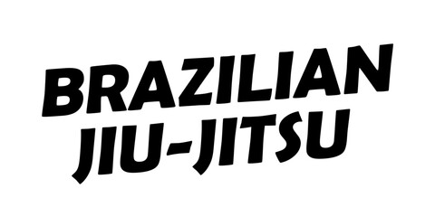 Obraz premium Brazilian Jiu jitsu text. Jiu Jitsu text banner