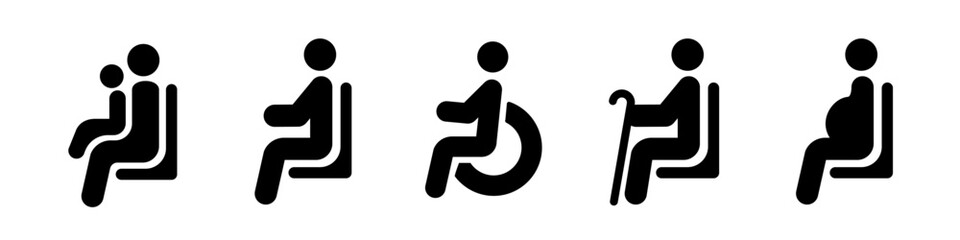 Seat symbol. Seating area vector icon