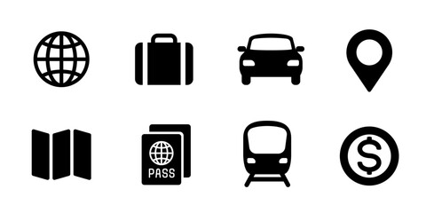 Travel icon. Travel icon set