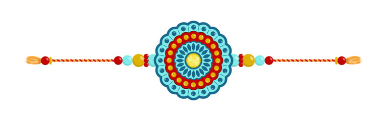 Vector illustration of decorative Rakhi on transparent background