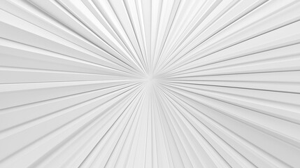 Obraz premium A dynamic white abstract background featuring a radial design with sharp lines converging towards the center, perfect for modern graphic projects, interfaces, and wallpapers.