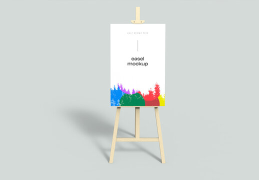 Wooden Easel Mockup