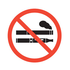 no smoking or vaping sign – vector illustration of anti-smoking symbol, public health warning icon, tobacco ban label, quit smoking concept, minimal flat design for posters, stickers, infographics