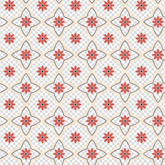 elegant vintage floral seamless on transparent background decorative vector