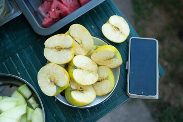 Fruits on a table for refreshment