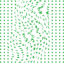 Texture with green dots and a strong distortion in the middle.