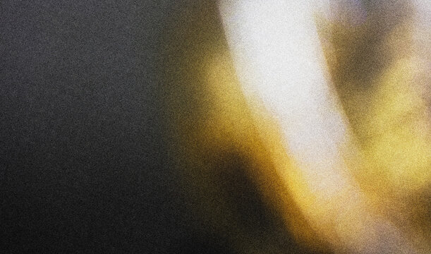 Golden grainy background, glowing yellow gold spotlight on dark brown black backdrop, noise texture effect banner poster header design