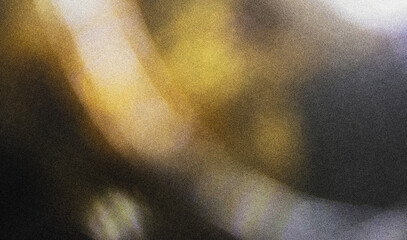 Golden grainy background, glowing yellow gold spotlight on dark brown black backdrop, noise texture effect banner poster header design