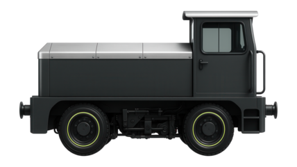 Compact electric shunting locomotive with four axles and low profile