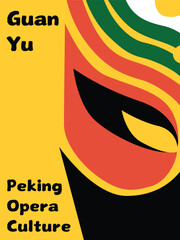 Chinese opera culture Mu Guiying poster vector