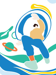 May 4th Youth Day vector poster background