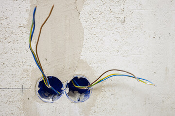 Electrical wiring installation in a building