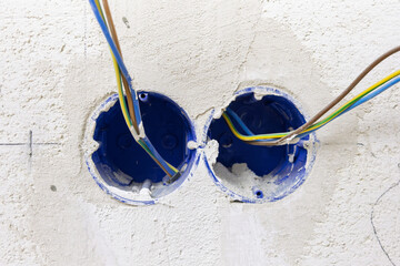 Electrical wiring installation in a building