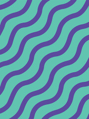 Tiffany blue and purple wave line art vector background