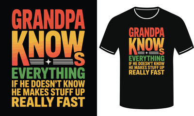 Obraz premium Grandpa Bold Motivational - Typography T-Shirt Design