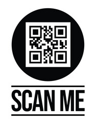 Scan QR code icon. Digital scanning qr code. QR code scan for smartphone. QR code for payment. Scan QR code symbol