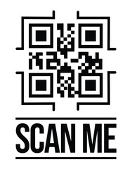 Scan QR code icon. Digital scanning qr code. QR code scan for smartphone. QR code for payment. Scan QR code symbol