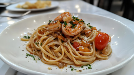 Garlic Butter Shrimp Linguine