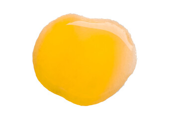 Beautiful yellow watercolor brush isolated on transparent background.