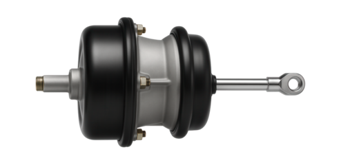 Dual-diaphragm spring brake actuator with visible push rod
