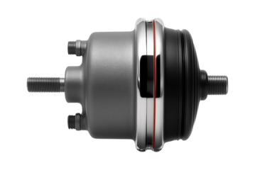 Brake chamber with a clamp band and rubber diaphragm