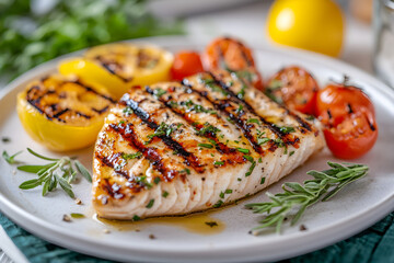 Grilled Swordfish with Herb Butter