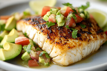 Blackened Cod with Avocado Salsa