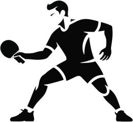 Dynamic table tennis logo and sports branding illustration