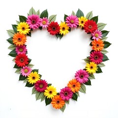 Obraz premium Flowers hert frame