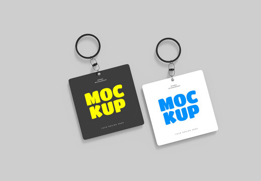 Keychain Mockup Top View