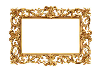  Close-up side view of patterned frame isolated on transparent background