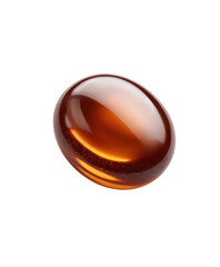 Brown gel capsule on white background. Vitamin, medicine, supplement, health, care, nutrition, pharmaceutical, amber, liquid, cure, treatment, wellness, immunity