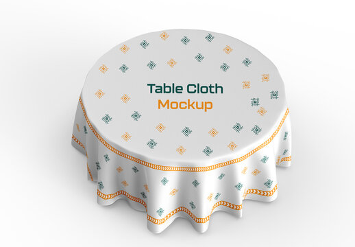 Round Tablecloth Mockup