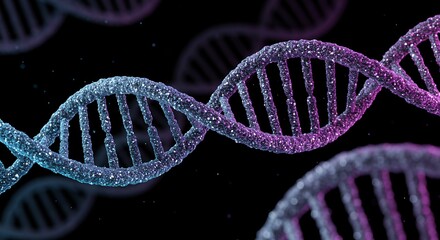Detailed 3 d dna strands