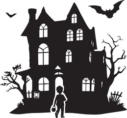 house in the night 100% fully editable vector file.