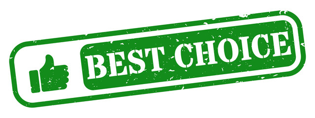 Best choice icon green rubber stamp rectangle grunge texture