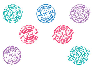 Obraz premium Collection of 100% Sugar Free Rubber Stamps with Grunge and Clean Styles