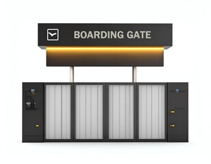 Modern airport boarding gate design.