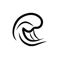 black sea wave icon