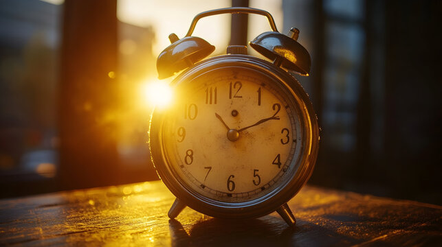 Alarm clock time sunrise