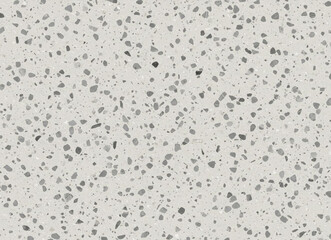 White Terrazzo Stone Texture With Gray and Black Pebble Details