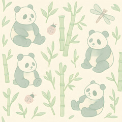 Obraz premium Bamboo Forest Wildlife