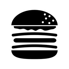 Burger vector icon. Hamburger illustration sign. Cheeseburger symbol. Fast food logo.