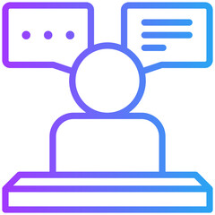 Consulting icon for digital nomad, website, application, printing, document, poster design, etc