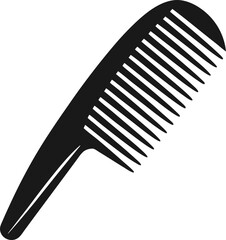Black comb vector icon graphic isolated on white background hair styling tool