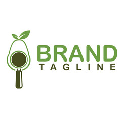 Avocado with Find logo vector design symbol graphic icon sign illustration 