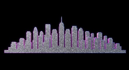 Silhouette city skyline graphic design