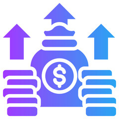 Profit increases icon for accounting and finance business, website, application, printing, document, poster design, etc