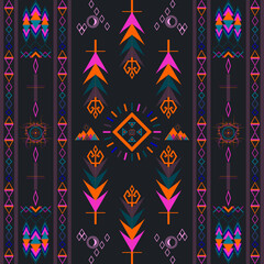 aztec ethnic seamless  pattern design,Geometric traditional Southwest tribal  Native American modern  fabric vector for textile printing