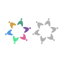 PEOPLE CONNECTED UNION TEAM TEAMWORK SIGN SYMBOL LOGO
